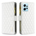 Custodia per telefono a conchiglia in pelle con portafoglio con cerniera Diamond Lattice, For Xiaomi Redmi Note 12 4G Global, For Nokia G22, For Samsung Galaxy A24 4G, For Samsung Galaxy M14 5G