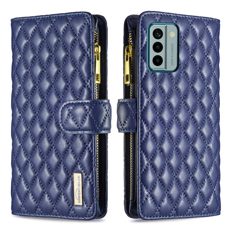 Custodia per telefono a conchiglia in pelle con portafoglio con cerniera Diamond Lattice, For Xiaomi Redmi Note 12 4G Global, For Nokia G22, For Samsung Galaxy A24 4G, For Samsung Galaxy M14 5G