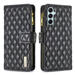 Custodia per telefono a conchiglia in pelle con portafoglio con cerniera Diamond Lattice, For Xiaomi Redmi Note 12 4G Global, For Nokia G22, For Samsung Galaxy A24 4G, For Samsung Galaxy M14 5G