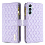 Custodia per telefono a conchiglia in pelle con portafoglio con cerniera Diamond Lattice, For Xiaomi Redmi Note 12 4G Global, For Nokia G22, For Samsung Galaxy A24 4G, For Samsung Galaxy M14 5G