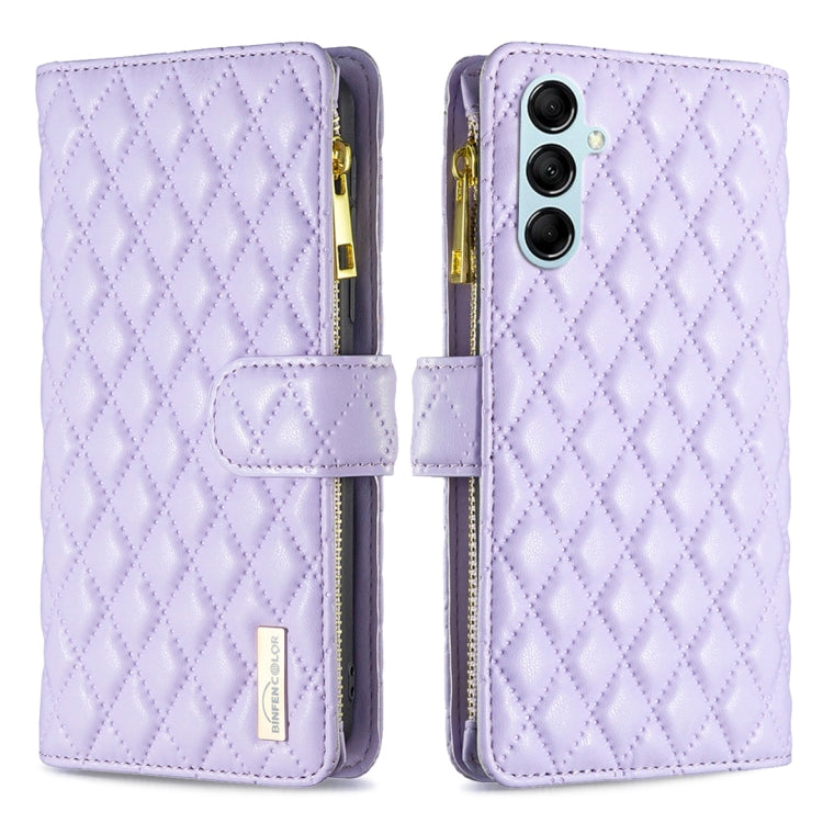 Custodia per telefono a conchiglia in pelle con portafoglio con cerniera Diamond Lattice, For Xiaomi Redmi Note 12 4G Global, For Nokia G22, For Samsung Galaxy A24 4G, For Samsung Galaxy M14 5G