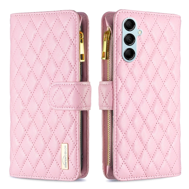 Custodia per telefono a conchiglia in pelle con portafoglio con cerniera Diamond Lattice, For Xiaomi Redmi Note 12 4G Global, For Nokia G22, For Samsung Galaxy A24 4G, For Samsung Galaxy M14 5G