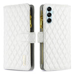 Custodia per telefono a conchiglia in pelle con portafoglio con cerniera Diamond Lattice, For Xiaomi Redmi Note 12 4G Global, For Nokia G22, For Samsung Galaxy A24 4G, For Samsung Galaxy M14 5G