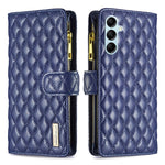 Custodia per telefono a conchiglia in pelle con portafoglio con cerniera Diamond Lattice, For Xiaomi Redmi Note 12 4G Global, For Nokia G22, For Samsung Galaxy A24 4G, For Samsung Galaxy M14 5G