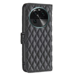 Custodia per telefono a conchiglia in pelle con portafoglio Diamond Lattice, For OPPO Find X6 5G, For OPPO Find X6 Pro 5G, For Realme C55, For Xiaomi Redmi Note 12 4G Global