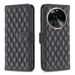 Custodia per telefono a conchiglia in pelle con portafoglio Diamond Lattice, For OPPO Find X6 5G, For OPPO Find X6 Pro 5G, For Realme C55, For Xiaomi Redmi Note 12 4G Global