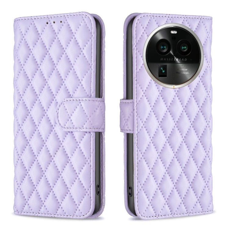 Custodia per telefono a conchiglia in pelle con portafoglio Diamond Lattice, For OPPO Find X6 5G, For OPPO Find X6 Pro 5G, For Realme C55, For Xiaomi Redmi Note 12 4G Global
