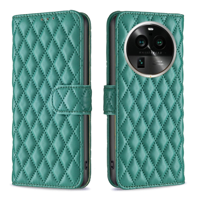 Custodia per telefono a conchiglia in pelle con portafoglio Diamond Lattice, For OPPO Find X6 5G, For OPPO Find X6 Pro 5G, For Realme C55, For Xiaomi Redmi Note 12 4G Global