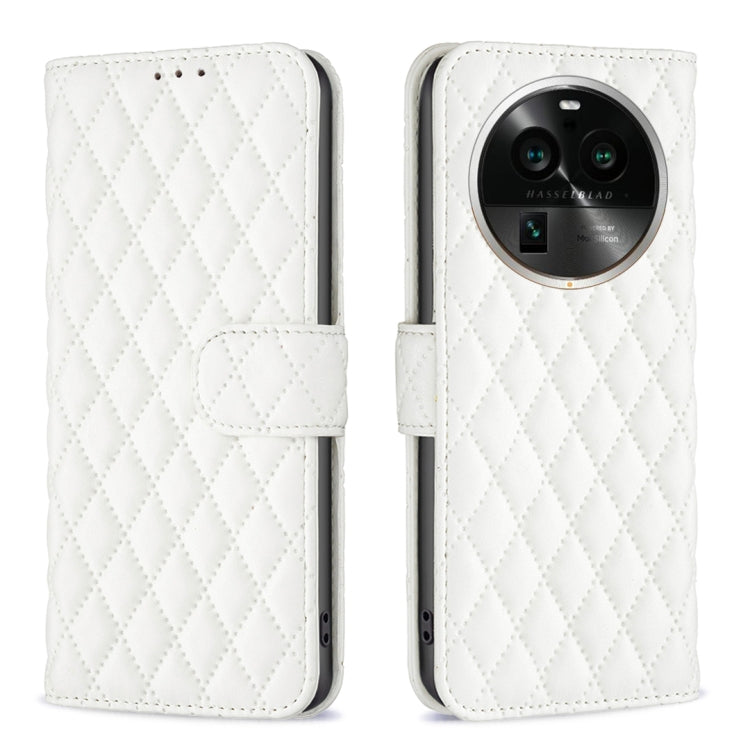 Custodia per telefono a conchiglia in pelle con portafoglio Diamond Lattice, For OPPO Find X6 5G, For OPPO Find X6 Pro 5G, For Realme C55, For Xiaomi Redmi Note 12 4G Global