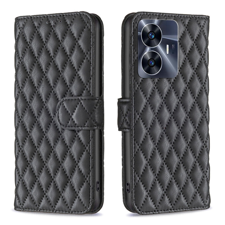 Custodia per telefono a conchiglia in pelle con portafoglio Diamond Lattice, For OPPO Find X6 5G, For OPPO Find X6 Pro 5G, For Realme C55, For Xiaomi Redmi Note 12 4G Global