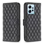 Custodia per telefono a conchiglia in pelle con portafoglio Diamond Lattice, For OPPO Find X6 5G, For OPPO Find X6 Pro 5G, For Realme C55, For Xiaomi Redmi Note 12 4G Global