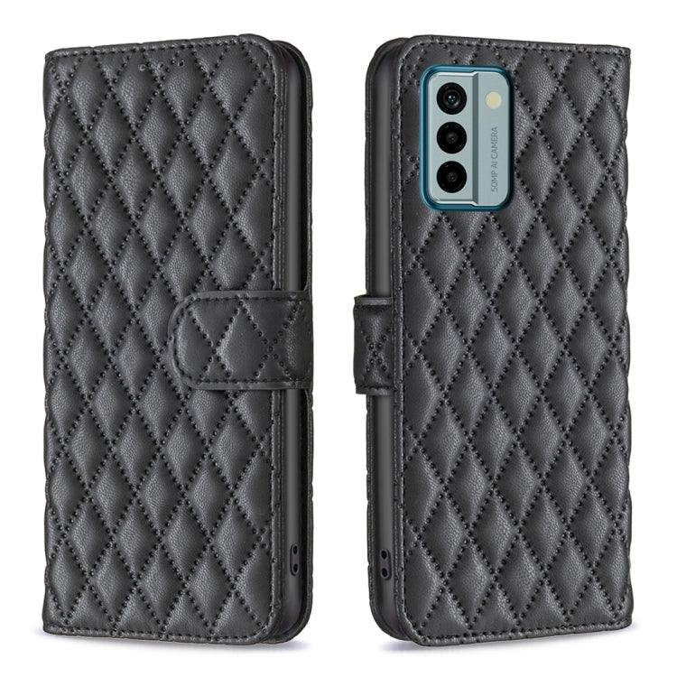 Custodia per telefono a conchiglia in pelle con portafoglio Diamond Lattice, For Samsung Galaxy A24 4G, For Samsung Galaxy M14 5G, For Nokia G22