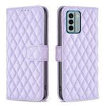 Custodia per telefono a conchiglia in pelle con portafoglio Diamond Lattice, For Samsung Galaxy A24 4G, For Samsung Galaxy M14 5G, For Nokia G22
