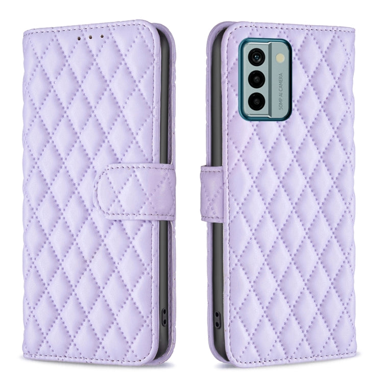Custodia per telefono a conchiglia in pelle con portafoglio Diamond Lattice, For Samsung Galaxy A24 4G, For Samsung Galaxy M14 5G, For Nokia G22