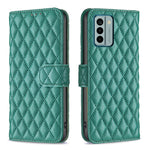 Custodia per telefono a conchiglia in pelle con portafoglio Diamond Lattice, For Samsung Galaxy A24 4G, For Samsung Galaxy M14 5G, For Nokia G22