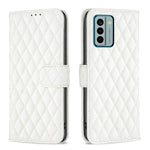 Custodia per telefono a conchiglia in pelle con portafoglio Diamond Lattice, For Samsung Galaxy A24 4G, For Samsung Galaxy M14 5G, For Nokia G22