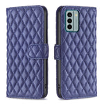 Custodia per telefono a conchiglia in pelle con portafoglio Diamond Lattice, For Samsung Galaxy A24 4G, For Samsung Galaxy M14 5G, For Nokia G22