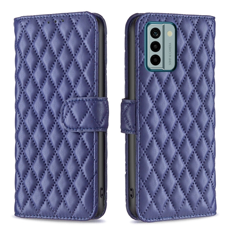 Custodia per telefono a conchiglia in pelle con portafoglio Diamond Lattice, For Samsung Galaxy A24 4G, For Samsung Galaxy M14 5G, For Nokia G22