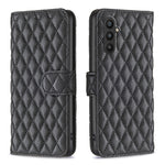 Custodia per telefono a conchiglia in pelle con portafoglio Diamond Lattice, For Samsung Galaxy A24 4G, For Samsung Galaxy M14 5G, For Nokia G22