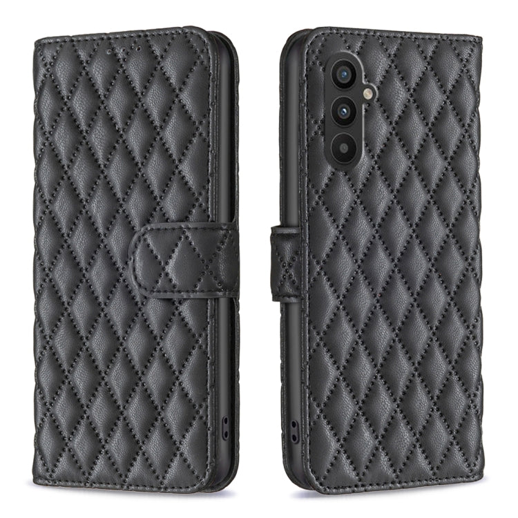 Custodia per telefono a conchiglia in pelle con portafoglio Diamond Lattice, For Samsung Galaxy A24 4G, For Samsung Galaxy M14 5G, For Nokia G22