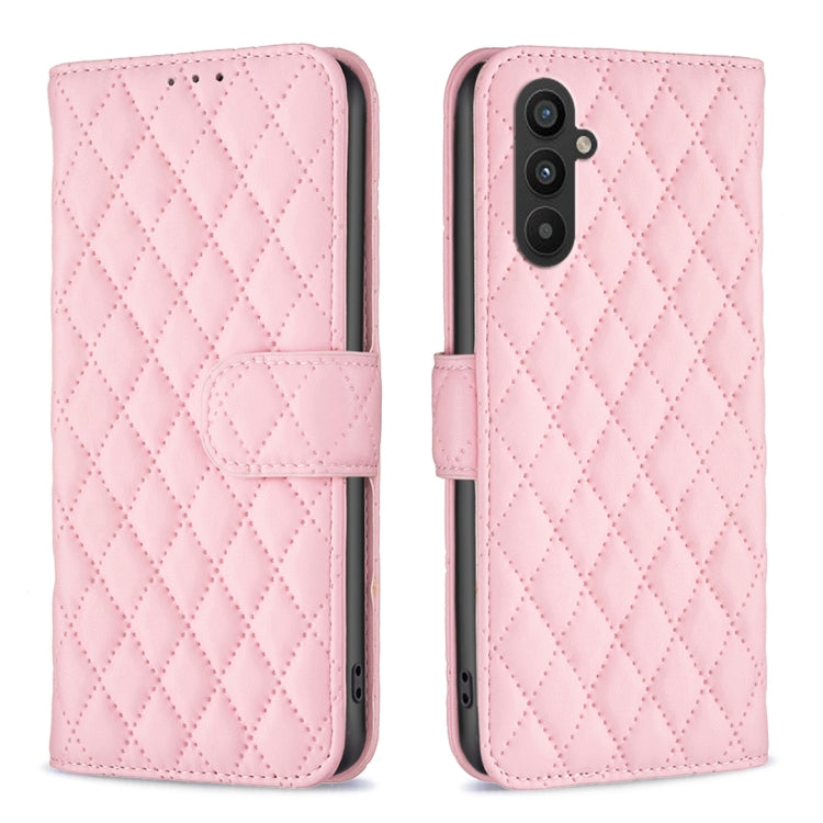 Custodia per telefono a conchiglia in pelle con portafoglio Diamond Lattice, For Samsung Galaxy A24 4G, For Samsung Galaxy M14 5G, For Nokia G22
