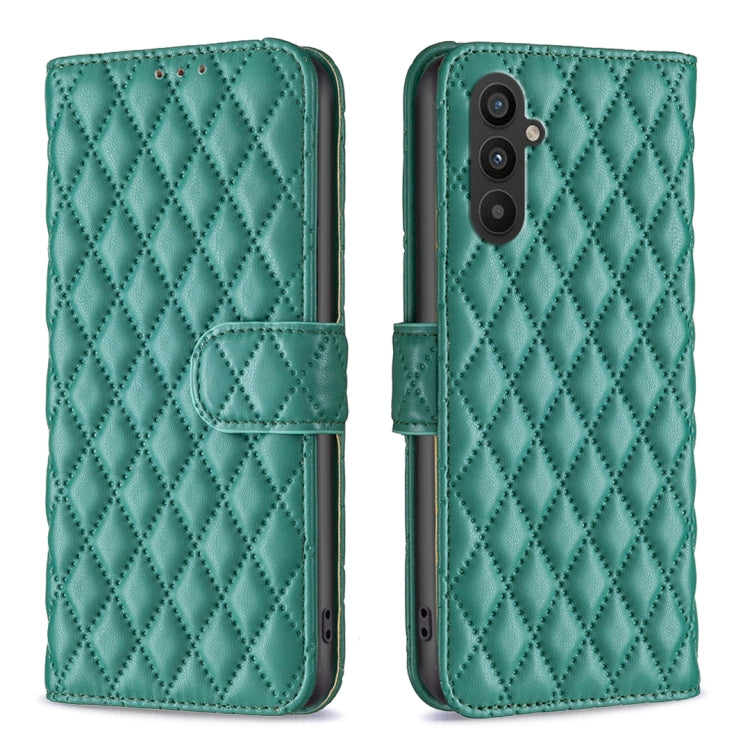 Custodia per telefono a conchiglia in pelle con portafoglio Diamond Lattice, For Samsung Galaxy A24 4G, For Samsung Galaxy M14 5G, For Nokia G22