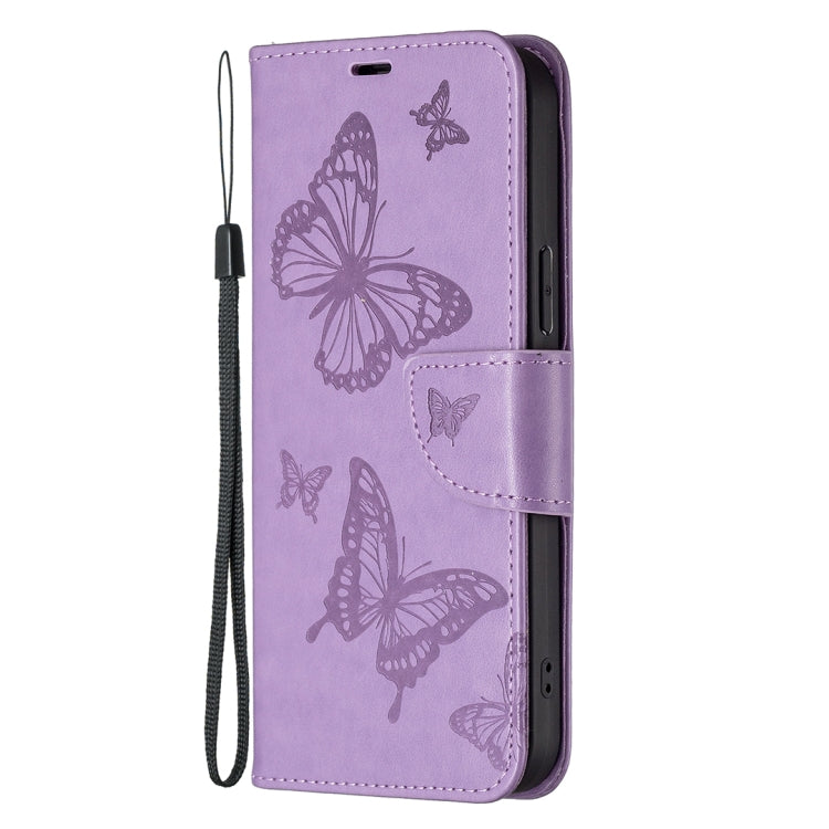 Custodia per telefono in pelle goffrata con due farfalle, For Xiaomi Redmi Note 12 4G Global, For Nokia G22, For Samsung Galaxy A24 4G, For Samsung Galaxy M14 5G