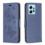Custodia per telefono in pelle goffrata con due farfalle, For Xiaomi Redmi Note 12 4G Global, For Nokia G22, For Samsung Galaxy A24 4G, For Samsung Galaxy M14 5G