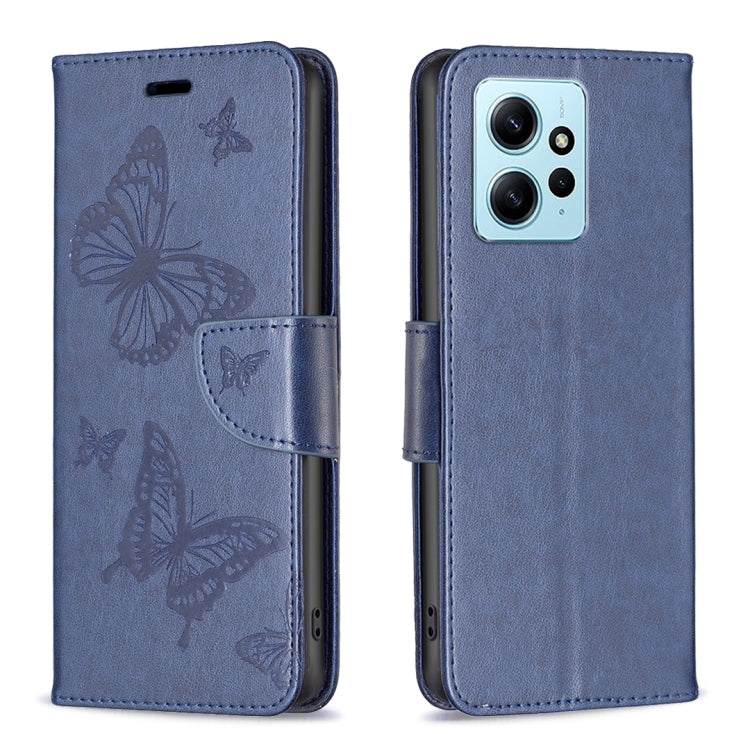 Custodia per telefono in pelle goffrata con due farfalle, For Xiaomi Redmi Note 12 4G Global, For Nokia G22, For Samsung Galaxy A24 4G, For Samsung Galaxy M14 5G