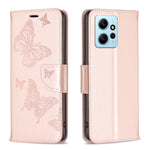 Custodia per telefono in pelle goffrata con due farfalle, For Xiaomi Redmi Note 12 4G Global, For Nokia G22, For Samsung Galaxy A24 4G, For Samsung Galaxy M14 5G