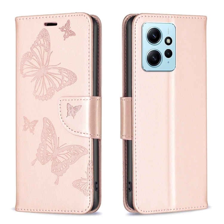 Custodia per telefono in pelle goffrata con due farfalle, For Xiaomi Redmi Note 12 4G Global, For Nokia G22, For Samsung Galaxy A24 4G, For Samsung Galaxy M14 5G