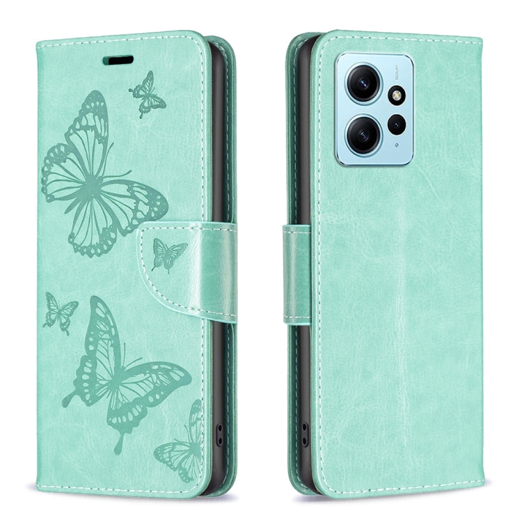 Custodia per telefono in pelle goffrata con due farfalle, For Xiaomi Redmi Note 12 4G Global, For Nokia G22, For Samsung Galaxy A24 4G, For Samsung Galaxy M14 5G