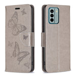 Custodia per telefono in pelle goffrata con due farfalle, For Xiaomi Redmi Note 12 4G Global, For Nokia G22, For Samsung Galaxy A24 4G, For Samsung Galaxy M14 5G
