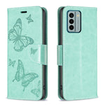 Custodia per telefono in pelle goffrata con due farfalle, For Xiaomi Redmi Note 12 4G Global, For Nokia G22, For Samsung Galaxy A24 4G, For Samsung Galaxy M14 5G