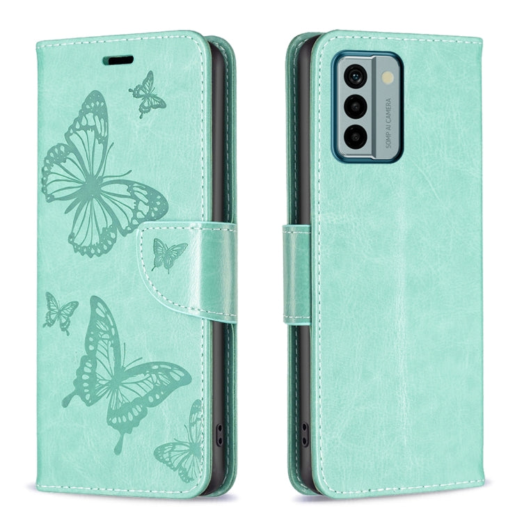 Custodia per telefono in pelle goffrata con due farfalle, For Xiaomi Redmi Note 12 4G Global, For Nokia G22, For Samsung Galaxy A24 4G, For Samsung Galaxy M14 5G