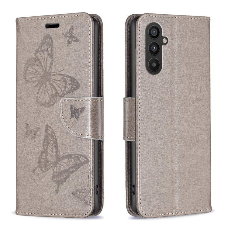 Custodia per telefono in pelle goffrata con due farfalle, For Xiaomi Redmi Note 12 4G Global, For Nokia G22, For Samsung Galaxy A24 4G, For Samsung Galaxy M14 5G