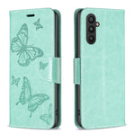 Custodia per telefono in pelle goffrata con due farfalle, For Xiaomi Redmi Note 12 4G Global, For Nokia G22, For Samsung Galaxy A24 4G, For Samsung Galaxy M14 5G