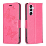 Custodia per telefono in pelle goffrata con due farfalle, For Xiaomi Redmi Note 12 4G Global, For Nokia G22, For Samsung Galaxy A24 4G, For Samsung Galaxy M14 5G