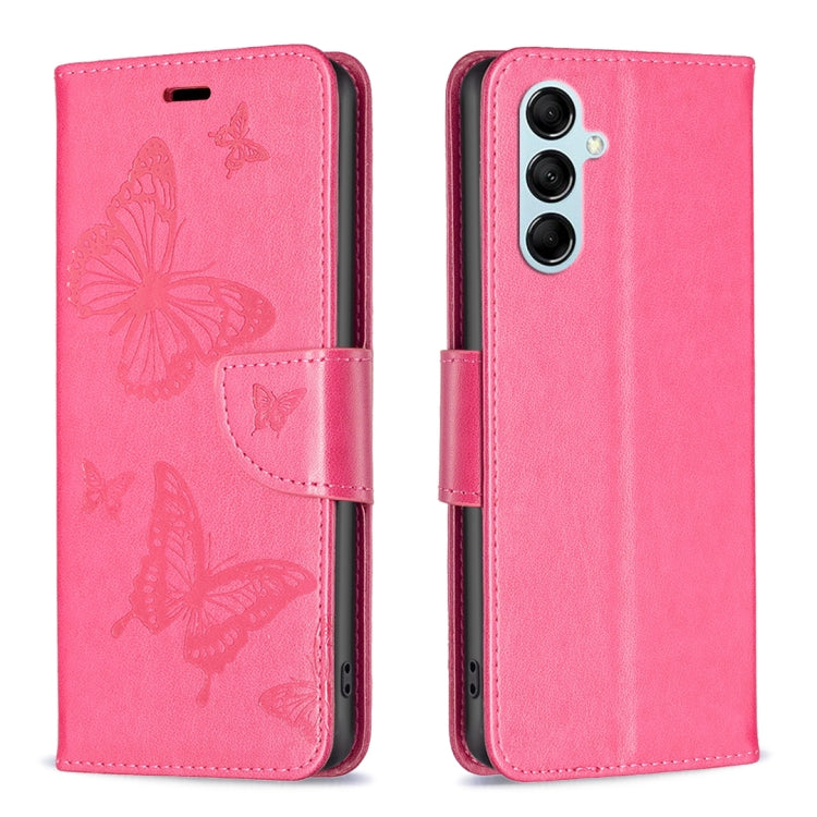 Custodia per telefono in pelle goffrata con due farfalle, For Xiaomi Redmi Note 12 4G Global, For Nokia G22, For Samsung Galaxy A24 4G, For Samsung Galaxy M14 5G