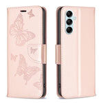 Custodia per telefono in pelle goffrata con due farfalle, For Xiaomi Redmi Note 12 4G Global, For Nokia G22, For Samsung Galaxy A24 4G, For Samsung Galaxy M14 5G