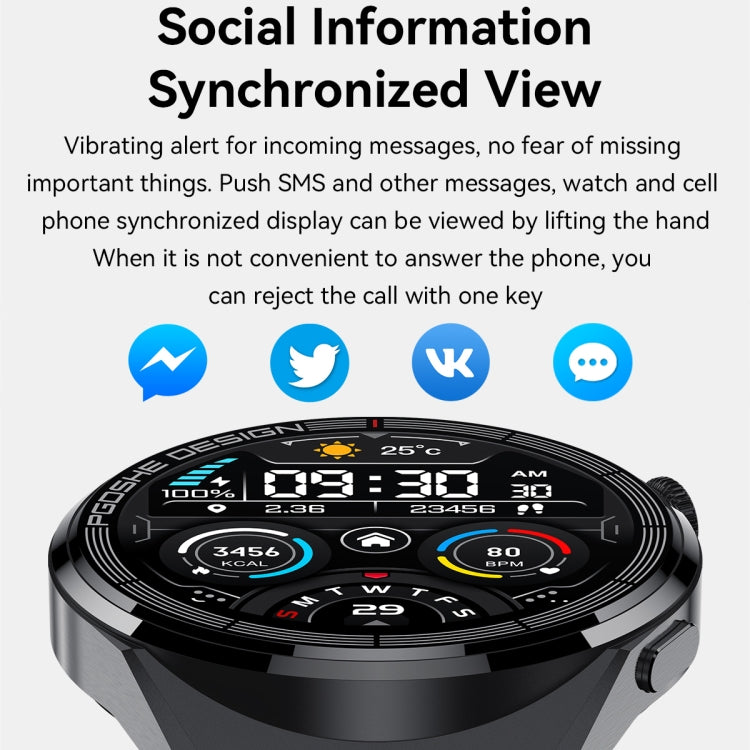 PG3 Pro Smart Watch con schermo TFT da 1,41 pollici, supporta il monitoraggio della frequenza cardiaca / della pressione sanguigna
