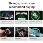 PG3 Pro Smart Watch con schermo TFT da 1,41 pollici, supporta il monitoraggio della frequenza cardiaca / della pressione sanguigna