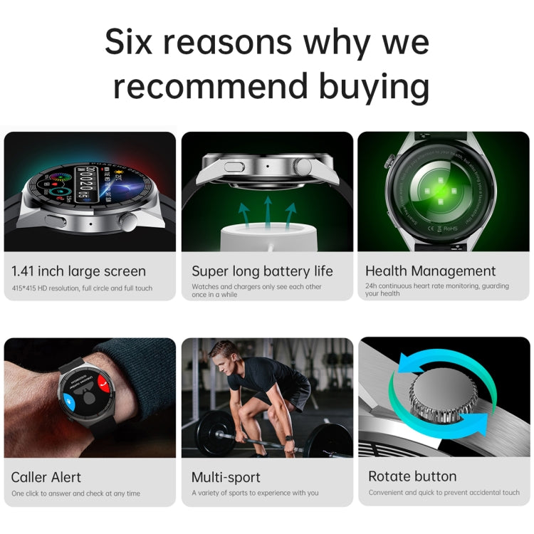 PG3 Pro Smart Watch con schermo TFT da 1,41 pollici, supporta il monitoraggio della frequenza cardiaca / della pressione sanguigna