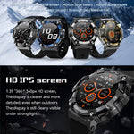 PG666 Smart Watch con chiamata Bluetooth con schermo TFT da 1,39 pollici, supporto per il monitoraggio della frequenza cardiaca/pressione sanguigna