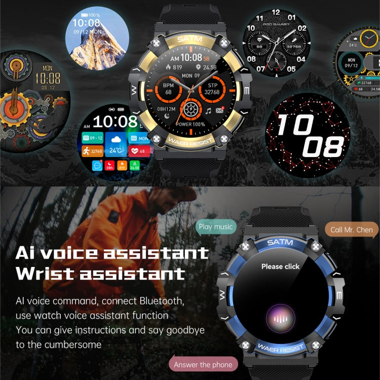 PG666 Smart Watch con chiamata Bluetooth con schermo TFT da 1,39 pollici, supporto per il monitoraggio della frequenza cardiaca/pressione sanguigna
