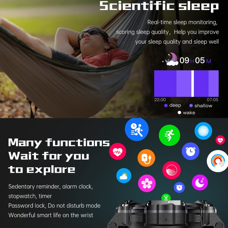PG666 Smart Watch con chiamata Bluetooth con schermo TFT da 1,39 pollici, supporto per il monitoraggio della frequenza cardiaca/pressione sanguigna