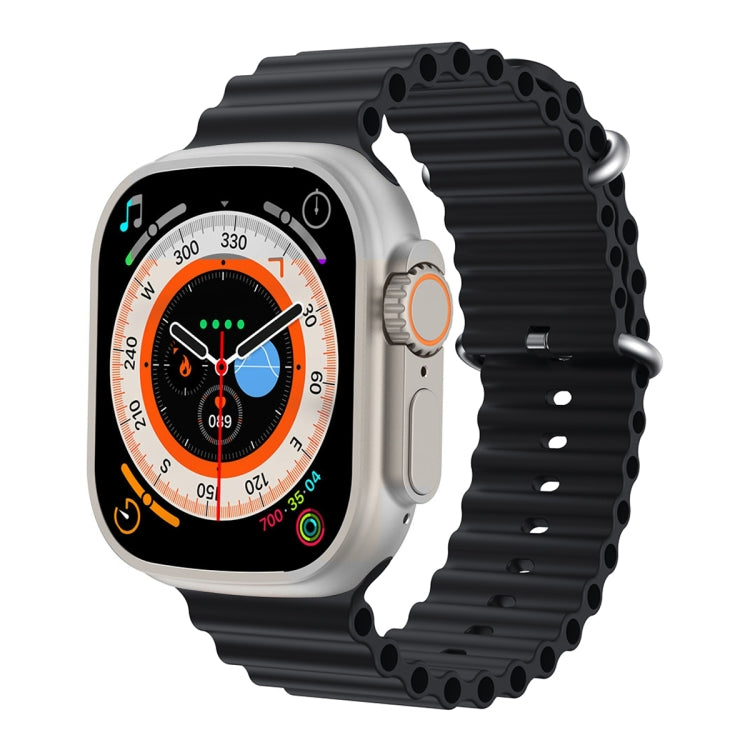 Q8 Ultra Smart Watch con schermo TFT da 1,96 pollici, supporta il monitoraggio della frequenza cardiaca/pressione sanguigna