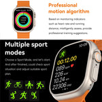 Q8 Ultra Smart Watch con schermo TFT da 1,96 pollici, supporta il monitoraggio della frequenza cardiaca/pressione sanguigna