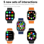Q8 Ultra Smart Watch con schermo TFT da 1,96 pollici, supporta il monitoraggio della frequenza cardiaca/pressione sanguigna