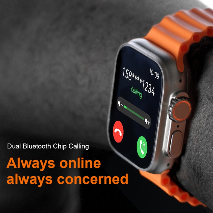 Q8 Ultra Smart Watch con schermo TFT da 1,96 pollici, supporta il monitoraggio della frequenza cardiaca/pressione sanguigna